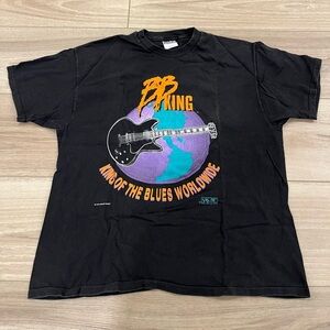 Vintage 1994 BB King King of The Blues Worldwide Tour Tee Size XL Hanes Beefy